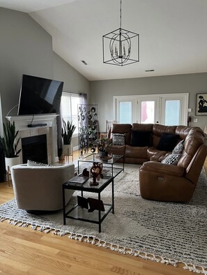 TV connectée, cheminée