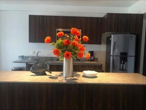 Microwave, oven, stovetop, toaster - Hermoso Penthouse Zona Comercial Nievo Vallarta (Nuevo Vallarta)