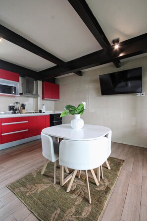 华丽复式房, 1 张大床 | 餐厅