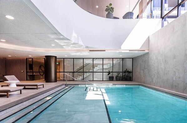Indoor pool, a heated pool