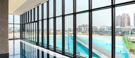 Indoor pool, seasonal outdoor pool