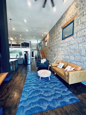 Smart TV, fireplace, foosball, offices