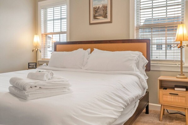 2 bedrooms, desk, iron/ironing board, travel cot