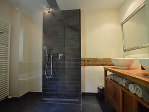 Shower, jetted tub