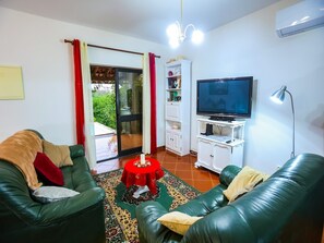 TV, fireplace, foosball