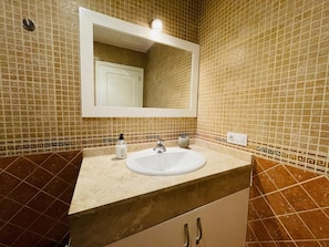 Shower, hair dryer