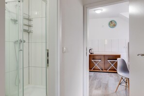 Shower, hair dryer