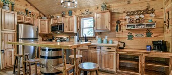 Newly built cabin on horse farm.