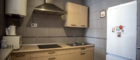 Frigorífic, microones, placa de cuina i cafetera i tetera