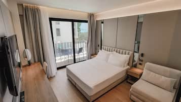 Literie de qualité supérieure, matelas Select Comfort, minibar