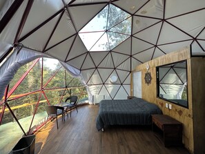 Comfort Room, Balcony, Hill View | Bed sheets - MANDALA CAMP (Zacatlan)