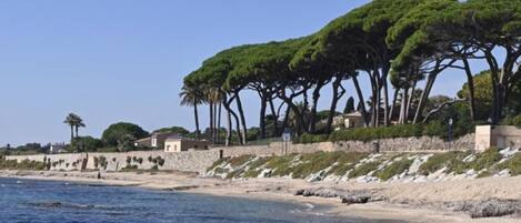 Sun-loungers, beach towels