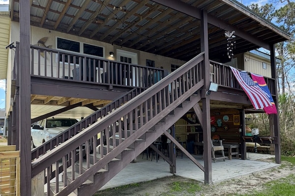 Front of house- facing canal