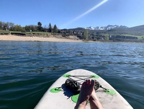 On Pineview Reservoir - just a short walk down the trail to the beach!