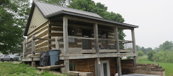 Log Cabin overlooking wetland reserve  