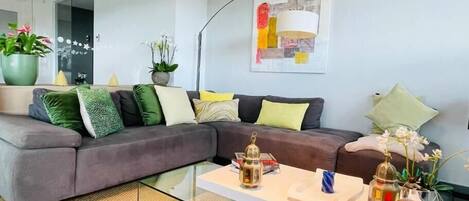 Apartamento Deluxe | Zona de estar