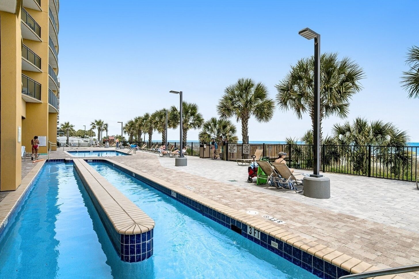 A heated pool