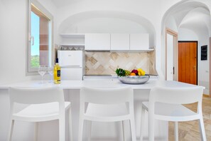 Fridge, oven, stovetop, dishwasher
