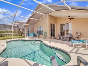 Outdoor pool - Minutes to Disney! Spacious 3BR Family Home w/ POOL! Pool Table & Themed Rooms! (Kissimmee)