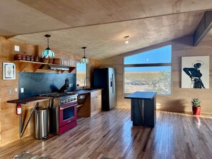 Fridge, oven, stovetop, dishwasher - Boutique Landers Home on 6 acres w/ Great Views & Hot Tub (Landers)