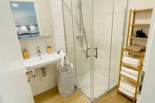 Hair dryer, towels