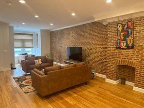 Smart TV, foosball, books