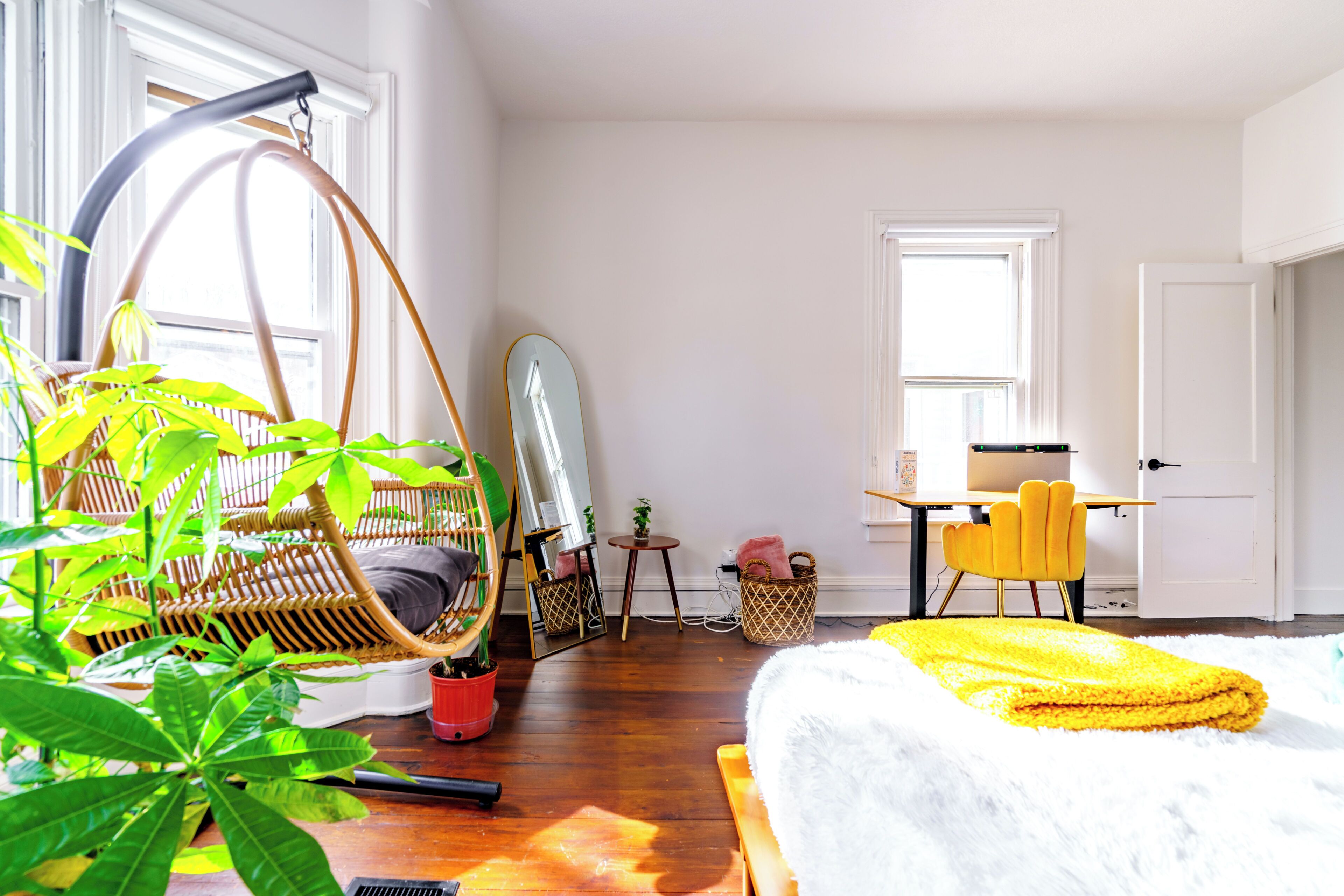 Egyptian cotton sheets, premium bedding, memory-foam beds, free minibar