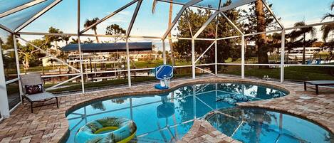 A heated pool