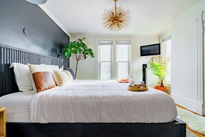 Egyptian cotton sheets, premium bedding, memory-foam beds, free minibar