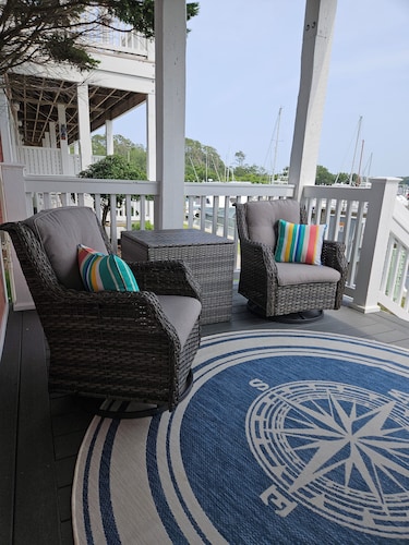 Water view condo overlooking Marina, with private deck