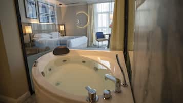 Frette Italian sheets, premium bedding, memory-foam beds, minibar