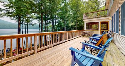 Large dog-friendly home on Manning Lake with deck, lake views, dock, 4 kayaks