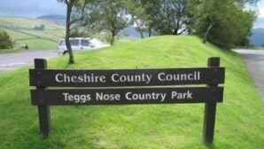 A sign for Cheshire County Council at Tegg's Nose Country Park. - 2-Bed House in Macclesfield Cheshire (Macclesfield)