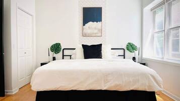 4 bedrooms, iron/ironing board, travel crib, WiFi