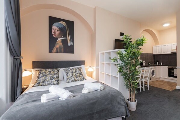 Iron/ironing board, WiFi - Central Spacious Georgian Studio APT (Dublin)