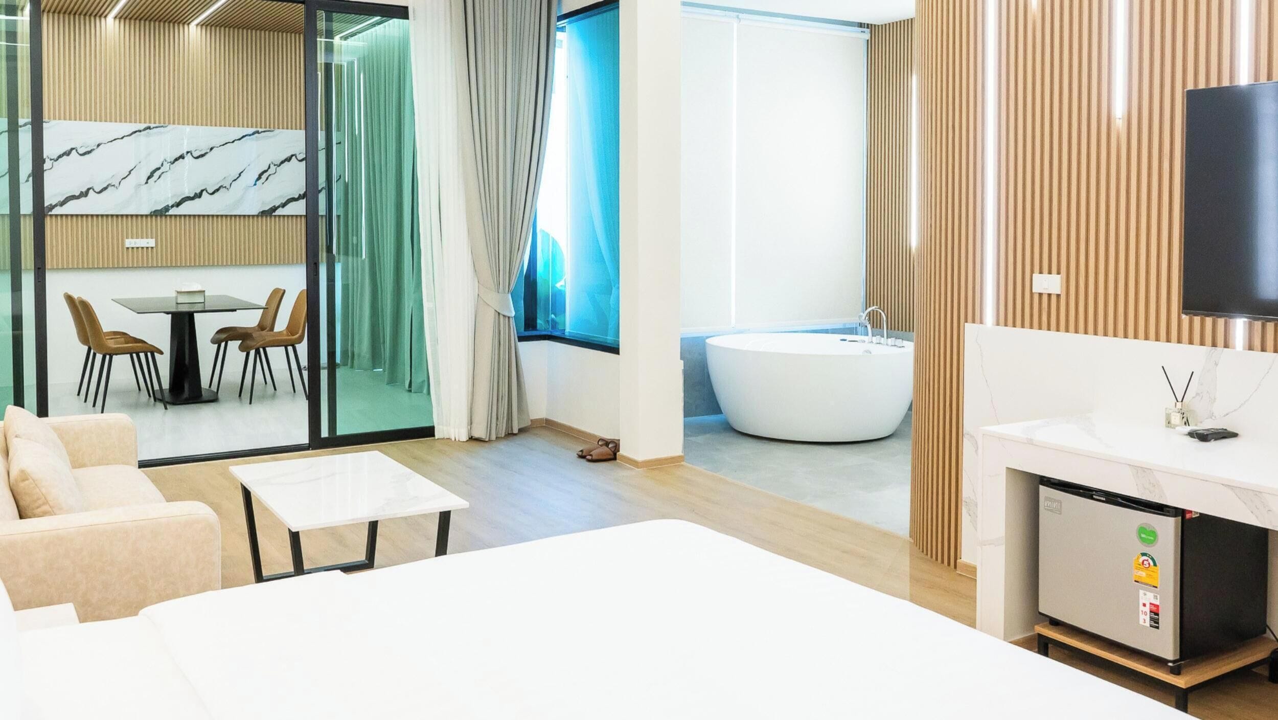 Decoración personalizada, wifi gratis y ropa de cama 