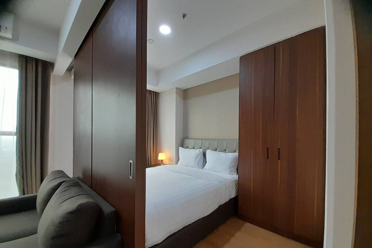 ดีลักซ์อพาร์ทเมนท์ (One-Bedroom Apartment) | ผ้าม่านกันแสง, Wi-Fi ฟรี, ผ้าปูที่นอน