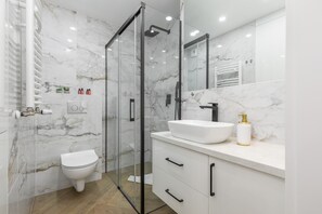 Apartment, 1 Bedroom, Balcony | Bathroom | Shower, towels - Apartment Maczka With Parking by Renters (Kolobrzeg)