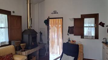 Télévision, cheminée