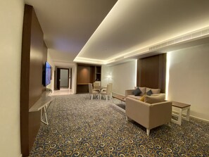 Suite, 1 King Bed | Living area | 20-inch LCD TV with satellite channels, TV - Al Diyafa Hotel (Al-Hofuf)
