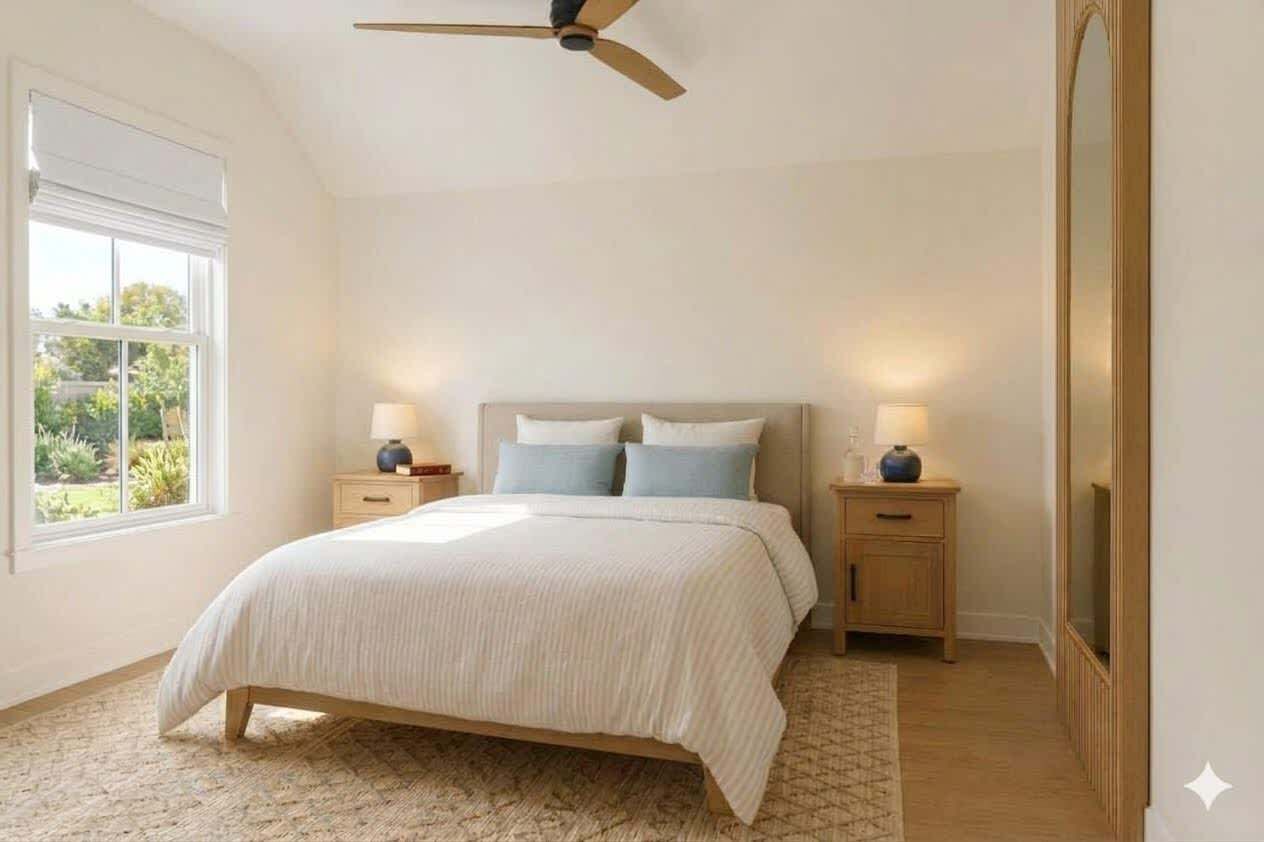 2 bedrooms, desk, iron/ironing board, WiFi