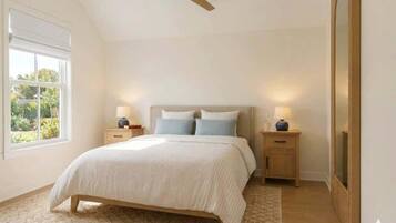 2 bedrooms, desk, iron/ironing board, WiFi