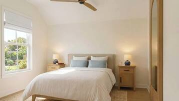 2 bedrooms, desk, iron/ironing board, WiFi