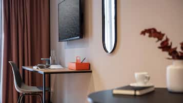 In-room safe, blackout curtains, soundproofing, free WiFi