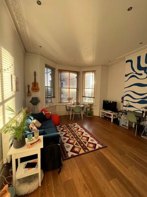 Basic Apartment, 1 Double Bed with Sofa bed | Living area | TV - Bright & Stylish 1BD Flat - Brighton (Hove)