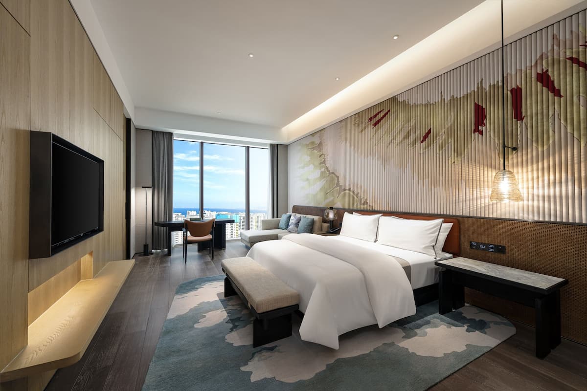 Down duvets, memory-foam beds, minibar, in-room safe