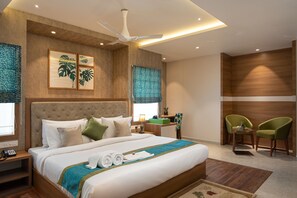 Luksus-studiosuite, 1 soverom | Sengetøy av topp kvalitet og senger med Select Comfort-madrass