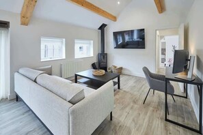 TV, fireplace, offices