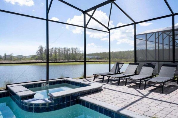 A heated pool