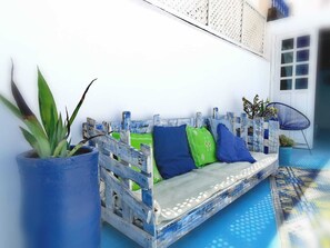 Terrace/patio - La Maison Bleue, un Havre de Paix au Coeur de la Médina D'essaouira (Essaouira)